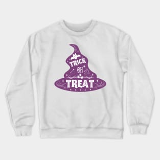 Trick Or Treat Wizard Hat Halloween Crewneck Sweatshirt